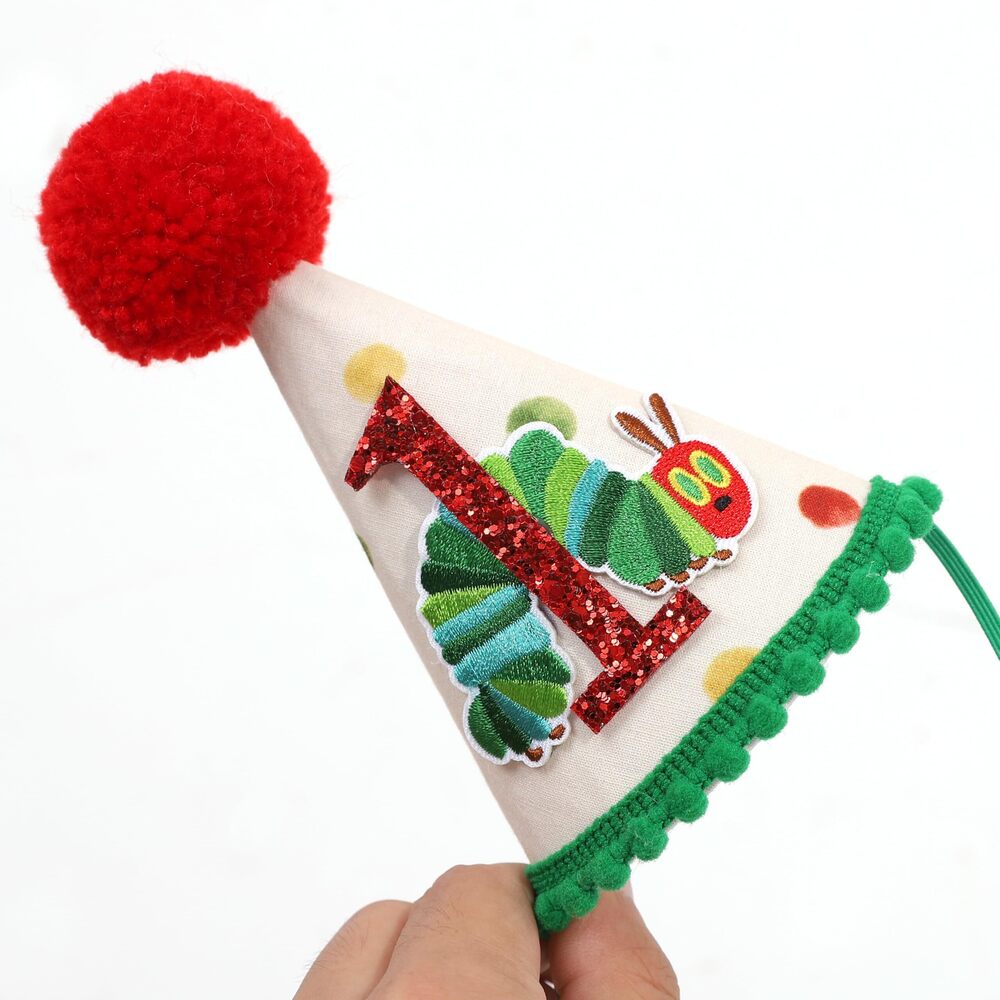 4329 Hungry Caterpillar 1st Birthday Hat - Eric Carle Inspired Baby Crown - Picture 7 of 9